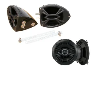 Buy Kawasaki Jet Ski PWC Marine Kicker System DS525 Custom 5 1/4″ Gloss Black Speaker Pods Pair